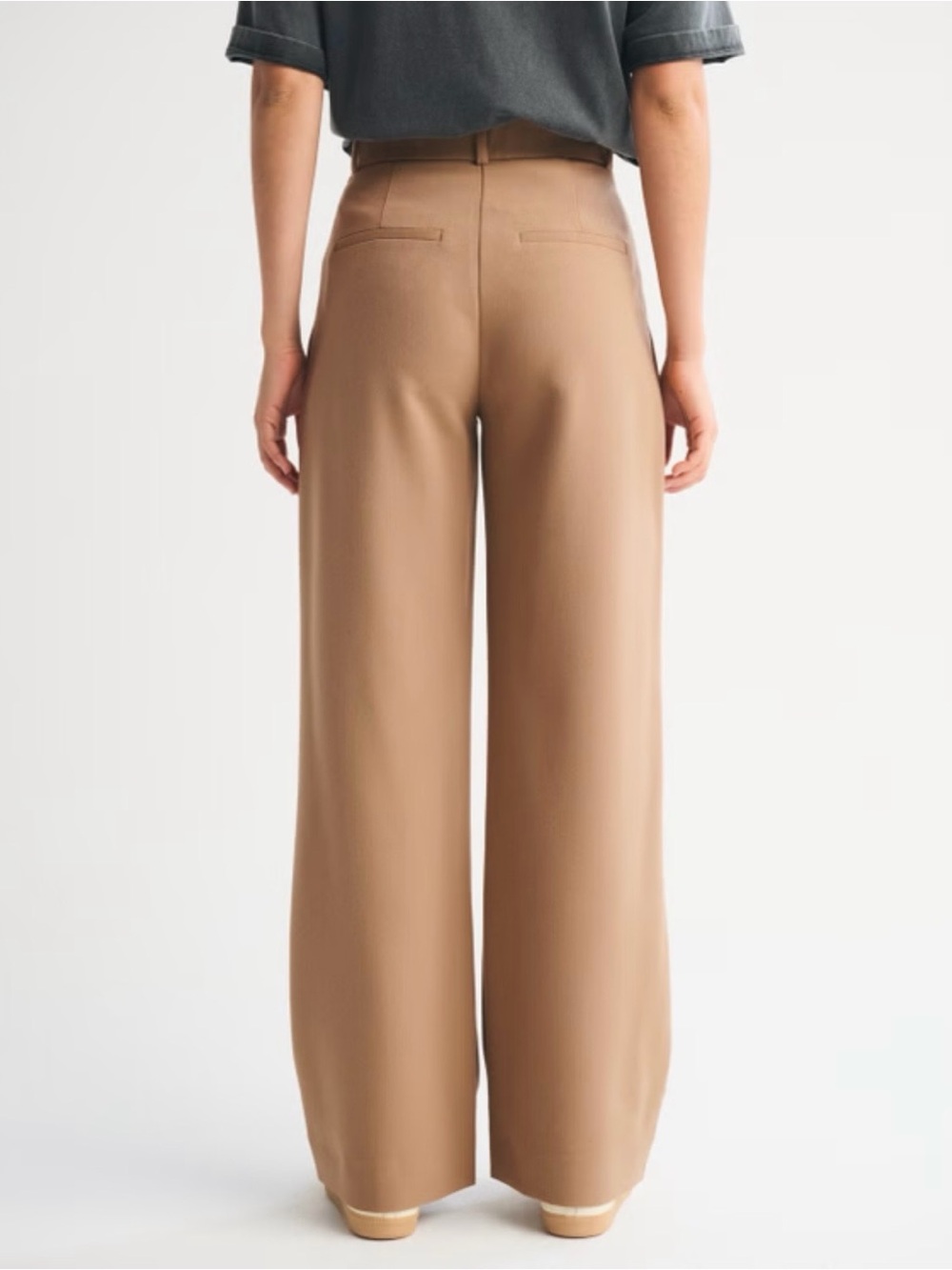 NWT Abercrombie & Fitch Sloane tailored High-Rise Wide Leg Pant 27R curve love - Picture 3 of 7
